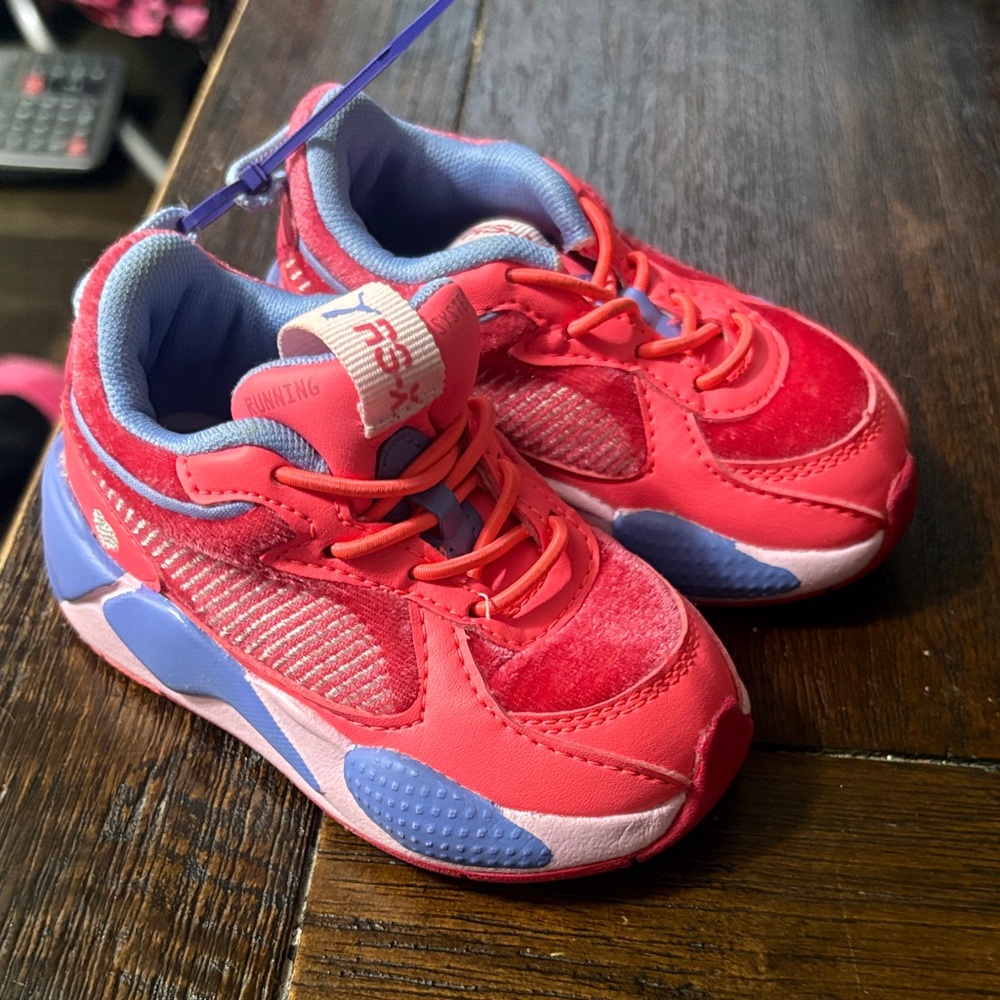 Puma Kids Red and Blue Sneakers